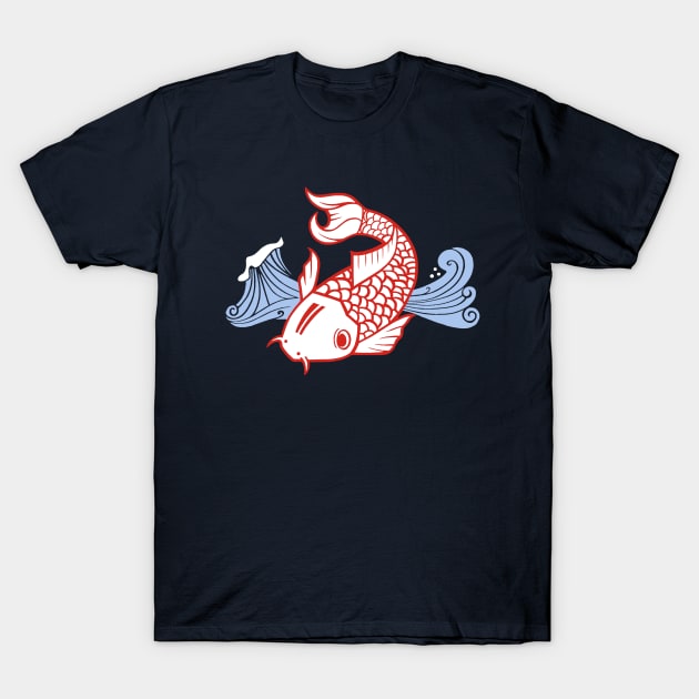 Lucky Little Koi T-Shirt by staceyromanart